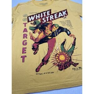 Comics T-Shirt Medium White Streak Manowar Radio Days Short Sleeve Top‎ Target